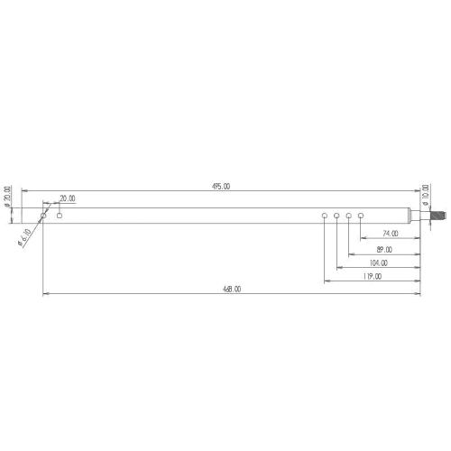 ASTA DI RICAMBIO PER PIANTONE STERZO REGOLABILE M10 (PER TONY)